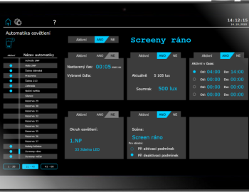 Komplexní řízení technologií luxusní vily na severní Moravě