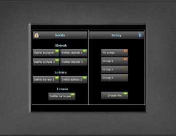 Control system of smart flat in developer project Zbuzany - Prague, Czech Republic