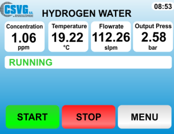 Control of technology for controlled dissolving of hydrogen into the water - Samsung Mobile Displays, South Korea