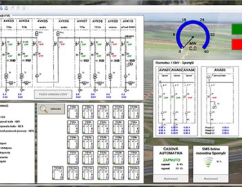 Fotovoltaická elektrárna Vepřek - řízení technologe výroby elektrické energie