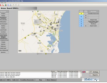 Control and visualization system of Nicosia and Larnaca (Cyprus) water stations and distribution network