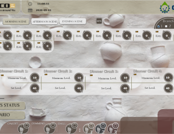 Řízení světel v luxusní restauraci v Kuvajtu