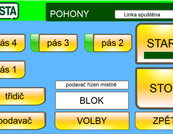 Řízení mobilního hrubotřídiče RESTA HTH3-20