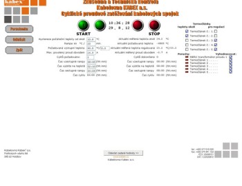 Zkušební zařízení pro cyklické proudové zatěžování dle ČSN EN 50393
